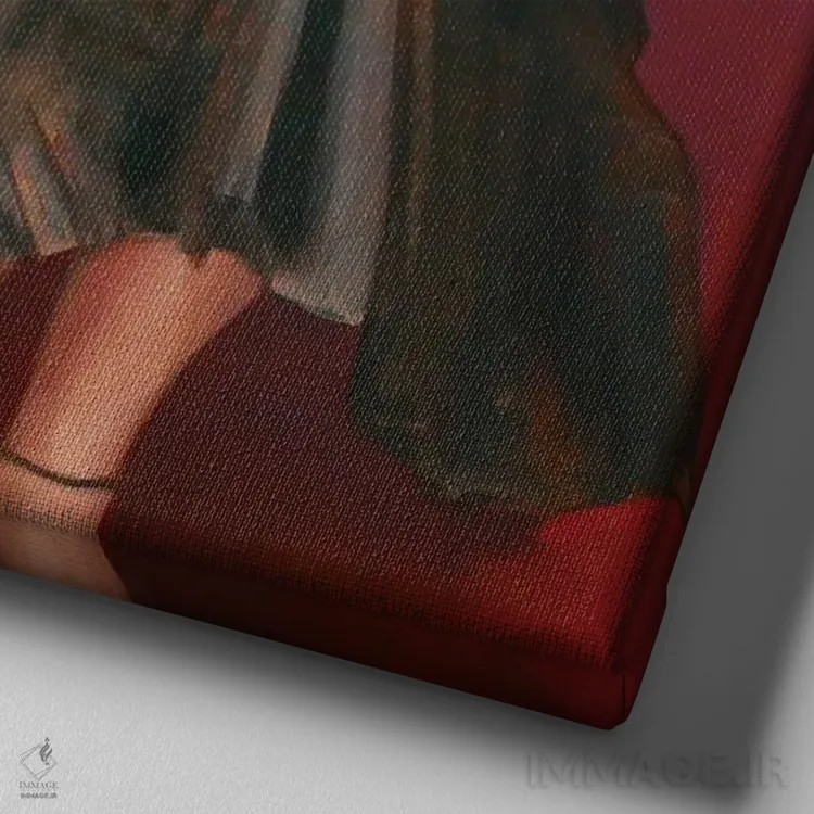 تابلو جفت بوردو (فرانسه) اثر شارلوت پی. - نمای نزدیک بافت بوم