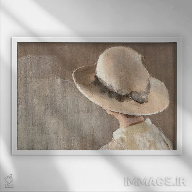 تابلو نگاهها اثر شارلوت پی. - نمای قابدار سفید