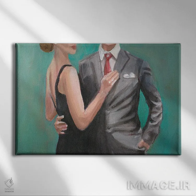تابلو ژست اثر شارلوت پی. - نمای روبهرو روی دیوار