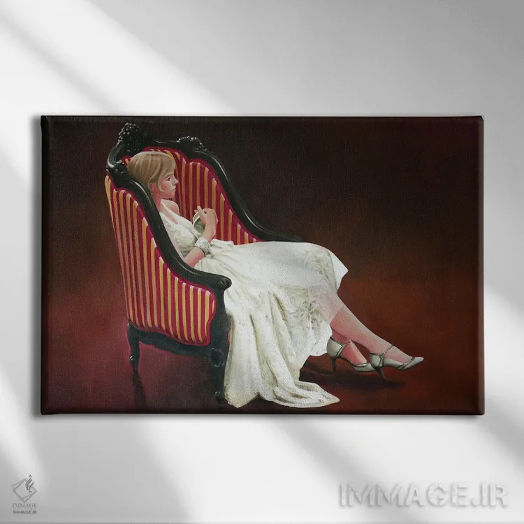 تابلو ژوئن اثر شارلوت پی. - نمای روبهرو روی دیوار