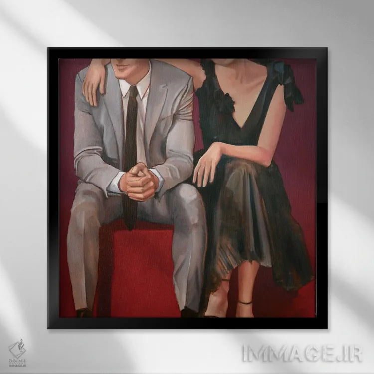 تابلو جفت بوردو (فرانسه) اثر شارلوت پی. - نمای قابدار مشکی