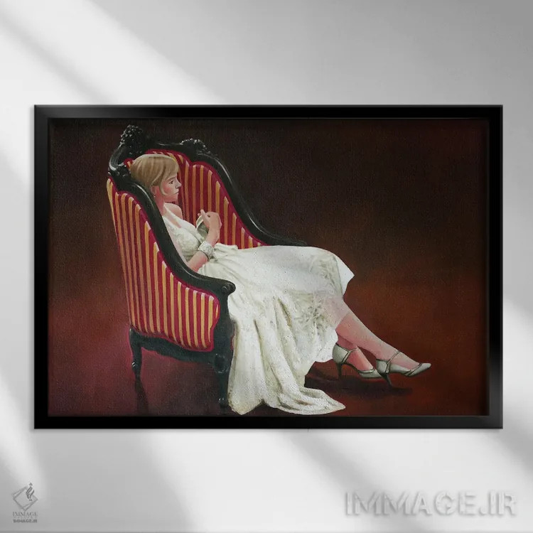 تابلو ژوئن اثر شارلوت پی. - نمای قابدار مشکی