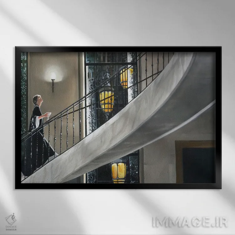 تابلو موسیقی اثر شارلوت پی. - نمای قابدار مشکی