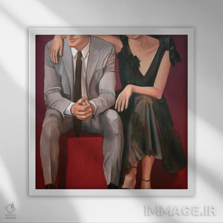 تابلو جفت بوردو (فرانسه) اثر شارلوت پی. - نمای قابدار سفید