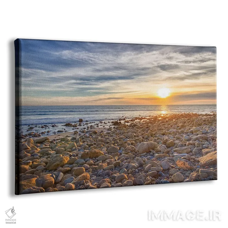 تابلو آمریکا، کالیفرنیا، مالیبو. غروب آفتاب بهدیده از ساحل کانتی لاین. اثر کریستوفر رید - نمای پرسپکتیو محصول