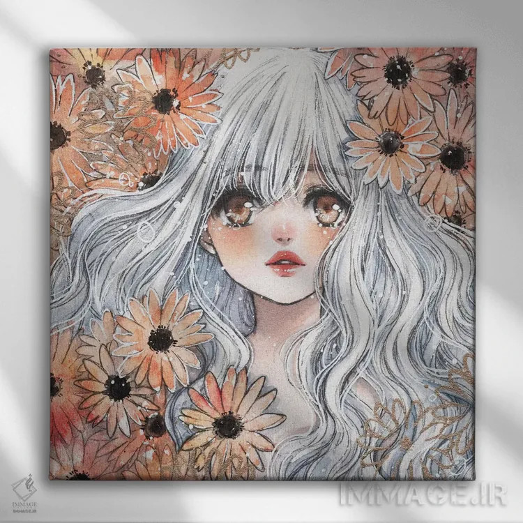 تابلو گل پاییزی اثر چریوکی - نمای روبهرو روی دیوار