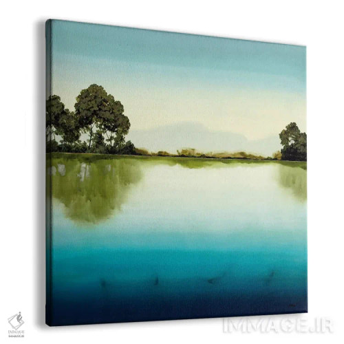 تابلو "دریاچهٔ لاجوردی" اثر رابرت شارون - نمای پرسپکتیو محصول