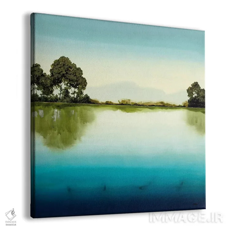 تابلو "دریاچهٔ لاجوردی" اثر رابرت شارون - نمای پرسپکتیو محصول