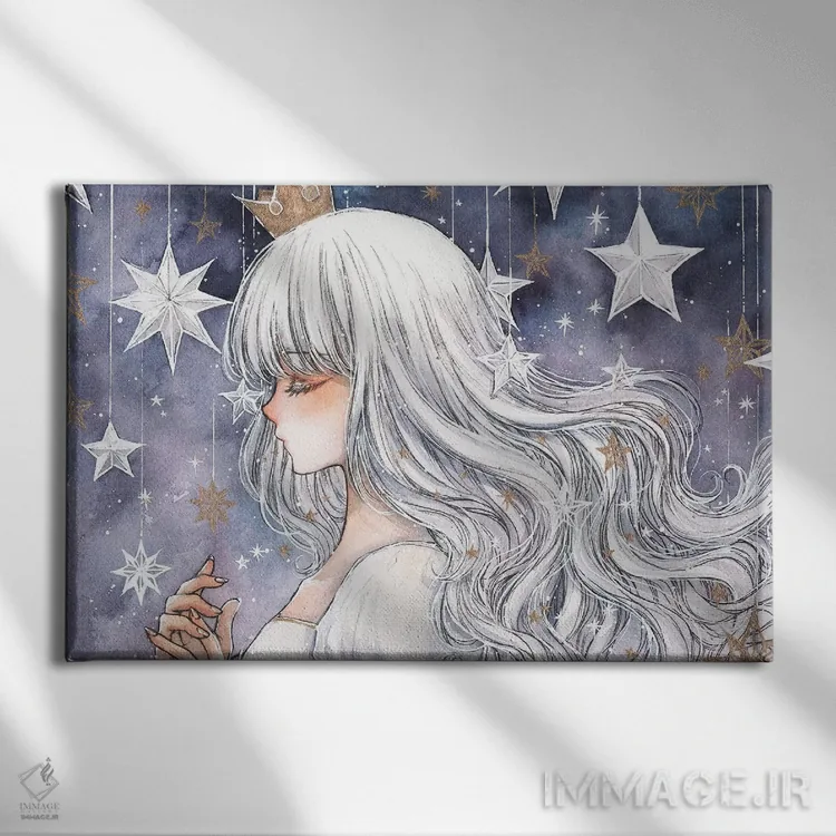 تابلو ستارهها و تو اثر چریوکی - نمای روبهرو روی دیوار