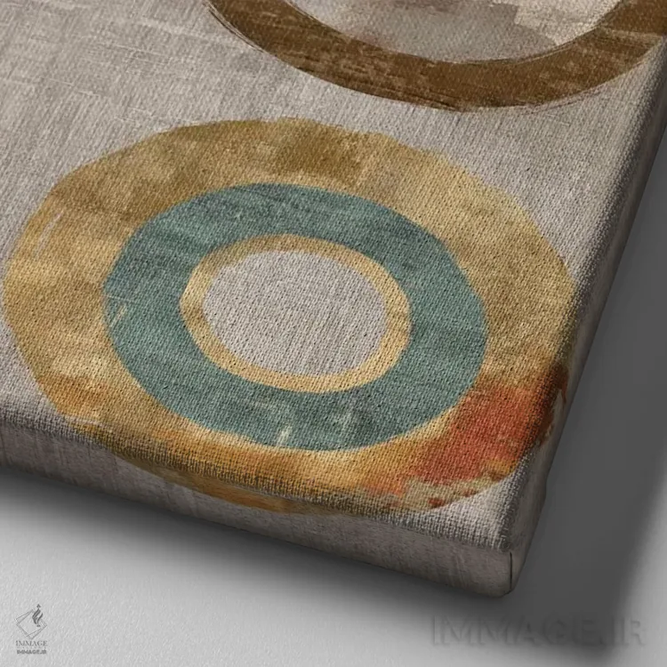 تابلو چرخش اثر کم ریچاردز - نمای نزدیک بافت بوم