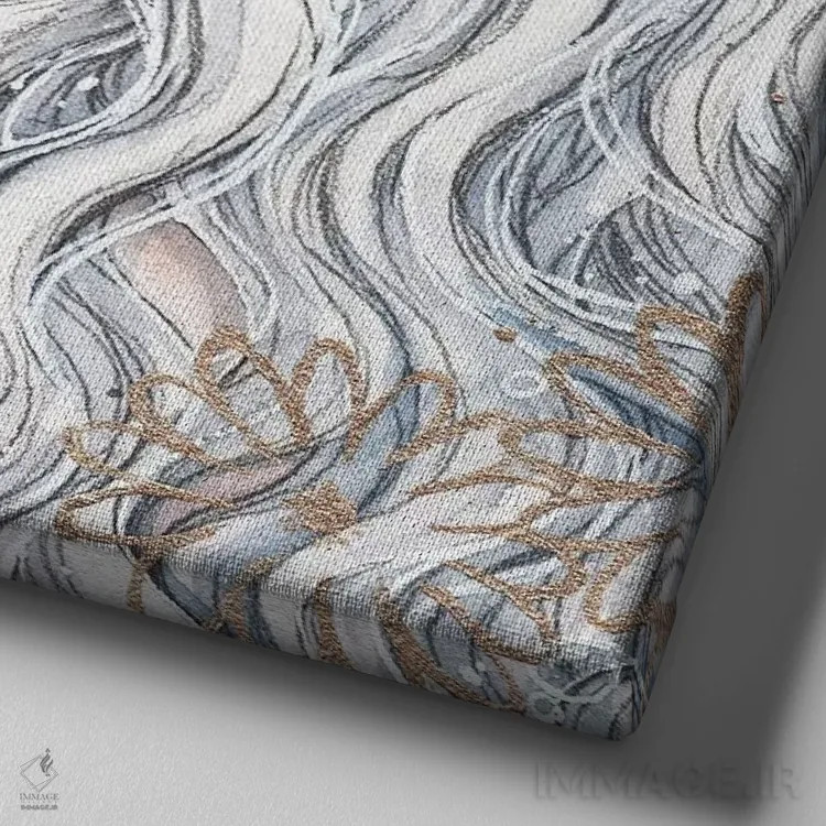 تابلو گل پاییزی اثر چریوکی - نمای نزدیک بافت بوم