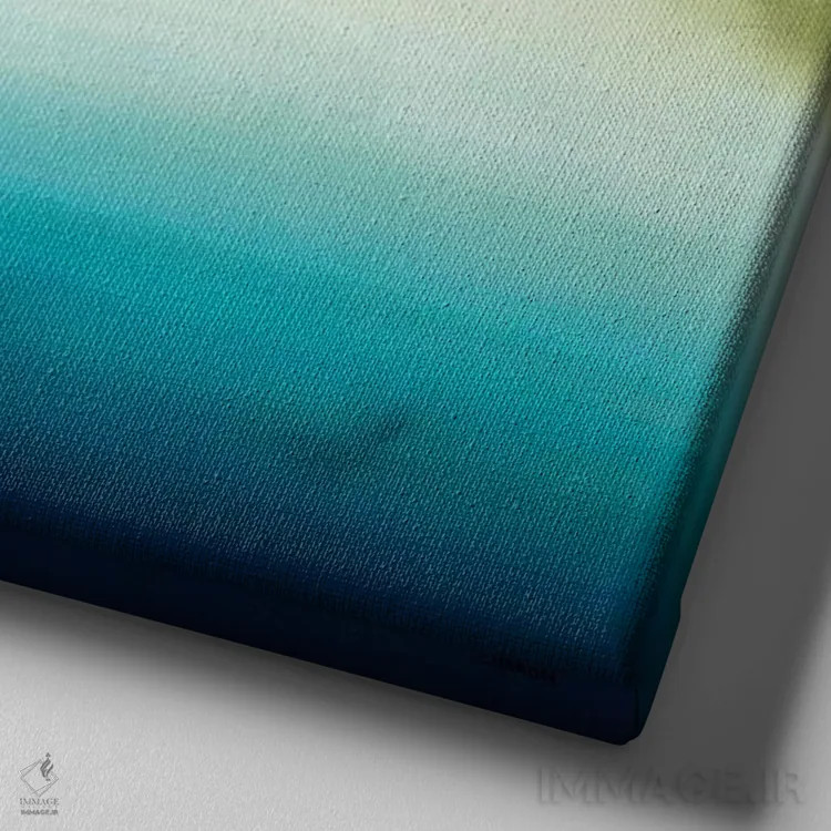 تابلو "دریاچهٔ لاجوردی" اثر رابرت شارون - نمای نزدیک بافت بوم