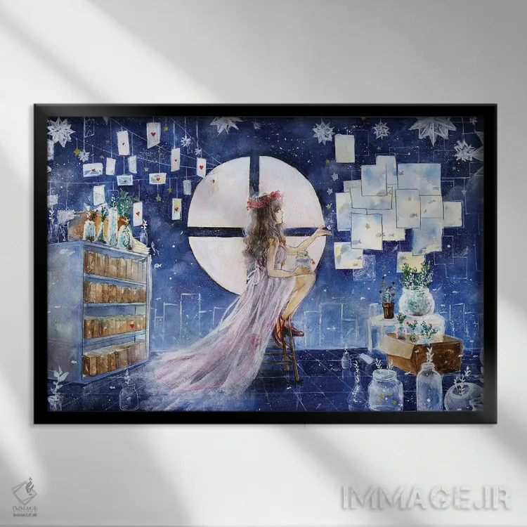 تابلو آرزوساز اثر چریوکی - نمای قابدار مشکی