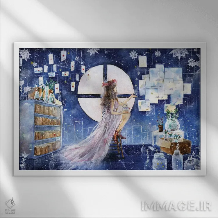 تابلو آرزوساز اثر چریوکی - نمای قابدار سفید