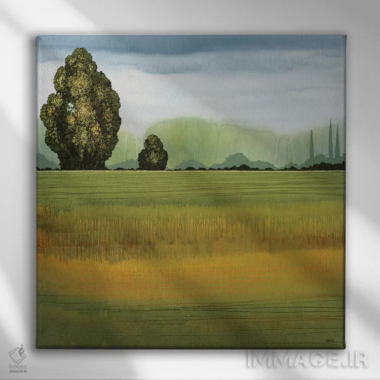 تابلو "در مسیر سه" اثر رابرت شارون - نمای روبهرو روی دیوار