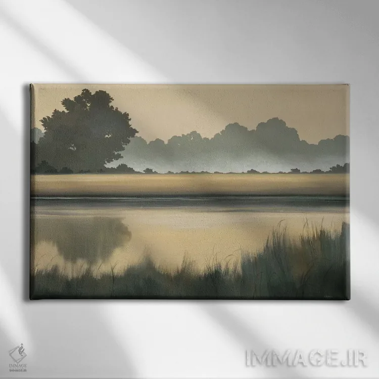 تابلو "درخشش طلایی" اثر رابرت شارون - نمای روبهرو روی دیوار