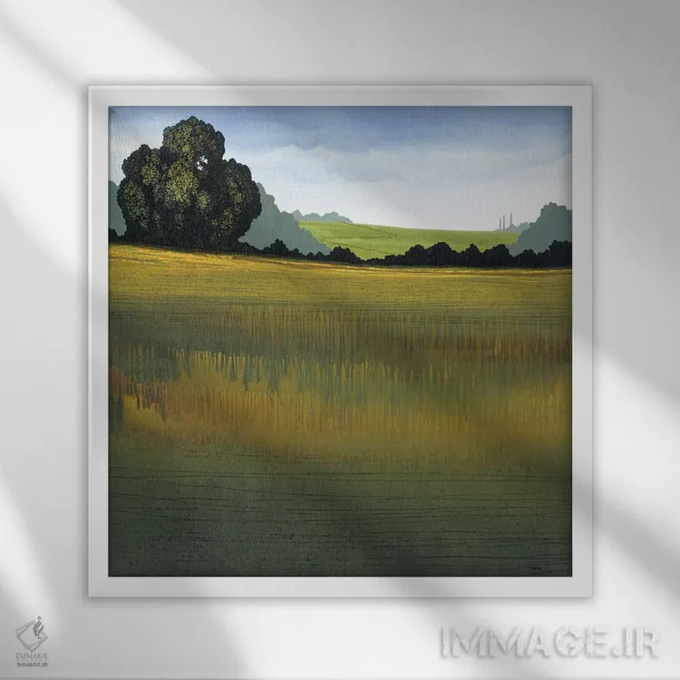 تابلو "در مسیر یک" اثر رابرت شارون - نمای قابدار سفید