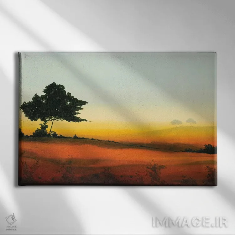 تابلو "درخشش طلایی سه" اثر رابرت شارون - نمای روبهرو روی دیوار