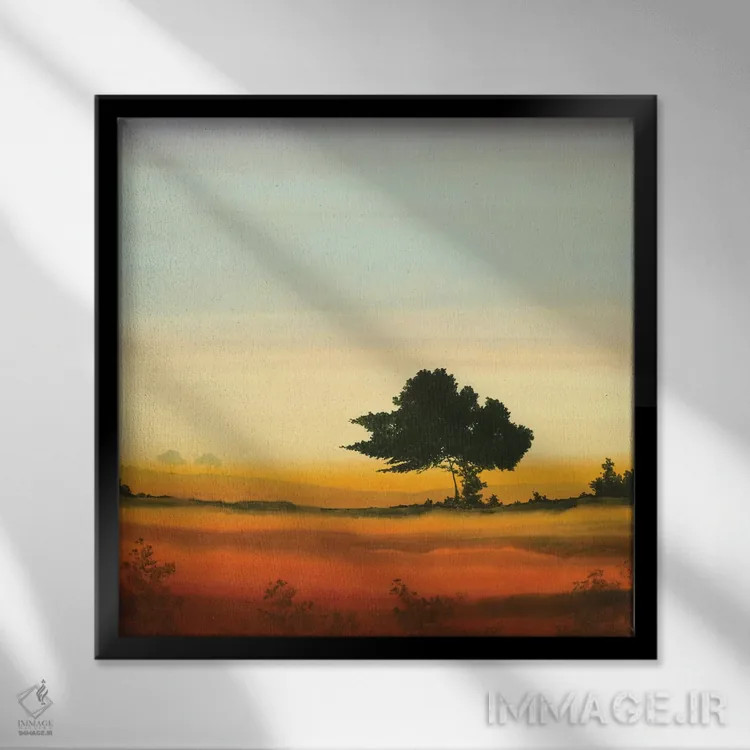 تابلو "درخشش طلایی دو" اثر رابرت شارون - نمای قابدار مشکی