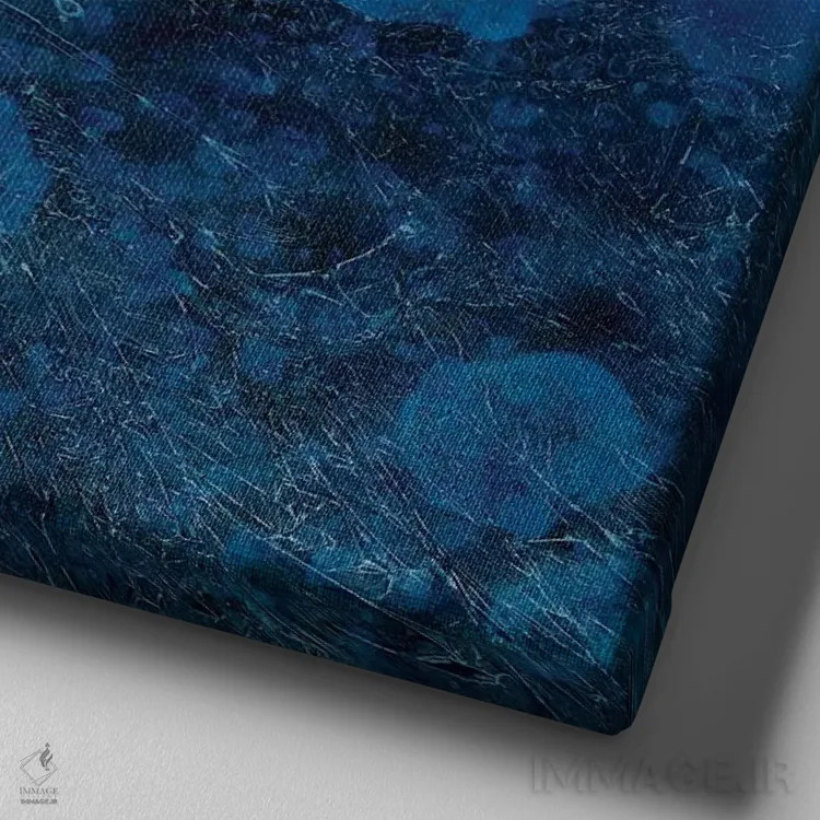 تابلو "کوی عصرگاهی (ماهی تزئینی)" اثر رابرت شارون - نمای نزدیک بافت بوم