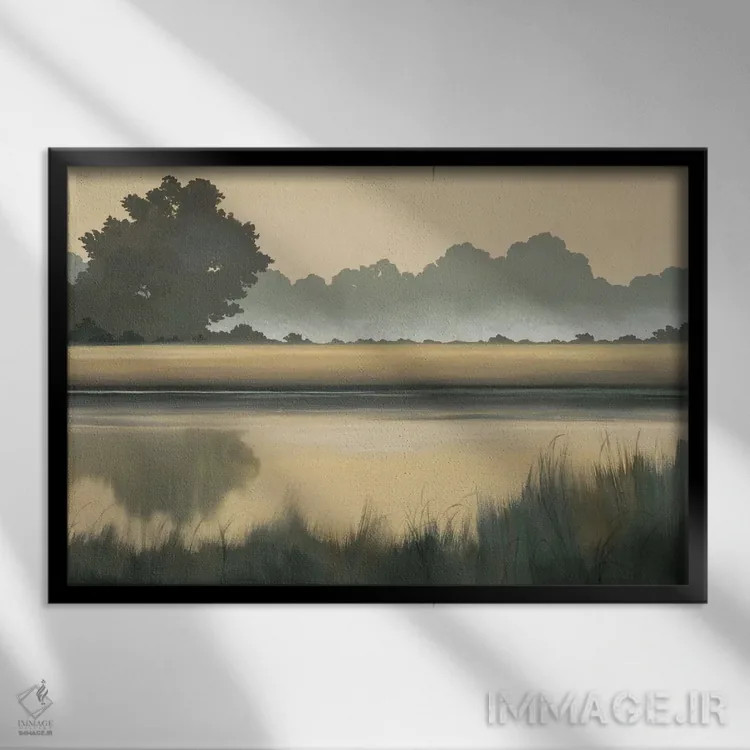 تابلو "درخشش طلایی" اثر رابرت شارون - نمای قابدار مشکی