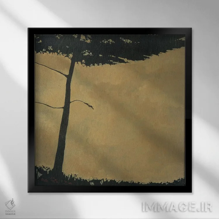 تابلو "منظرهٔ جنگلی سه" اثر رابرت شارون - نمای قابدار مشکی