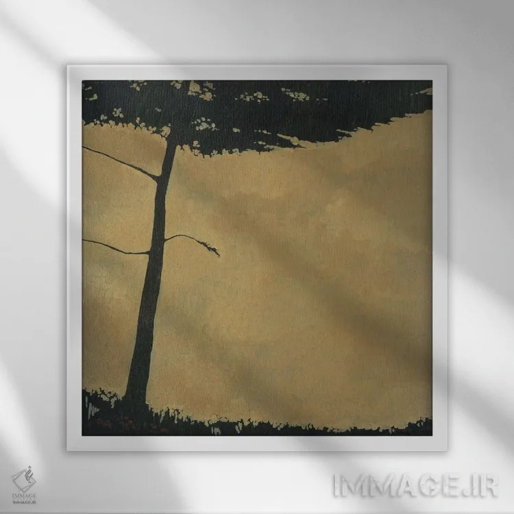 تابلو "منظرهٔ جنگلی سه" اثر رابرت شارون - نمای قابدار سفید