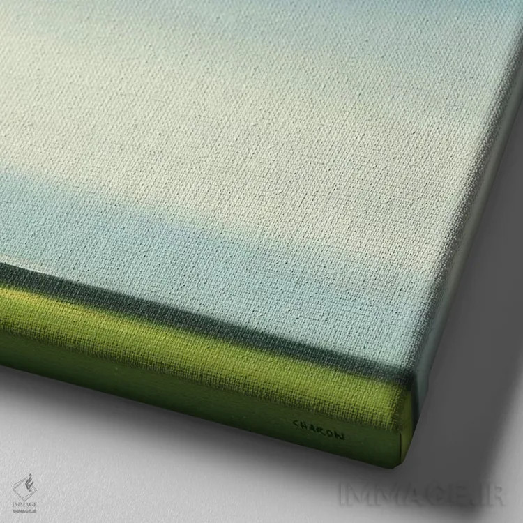 تابلو "افق پنج" اثر رابرت شارون - نمای نزدیک بافت بوم