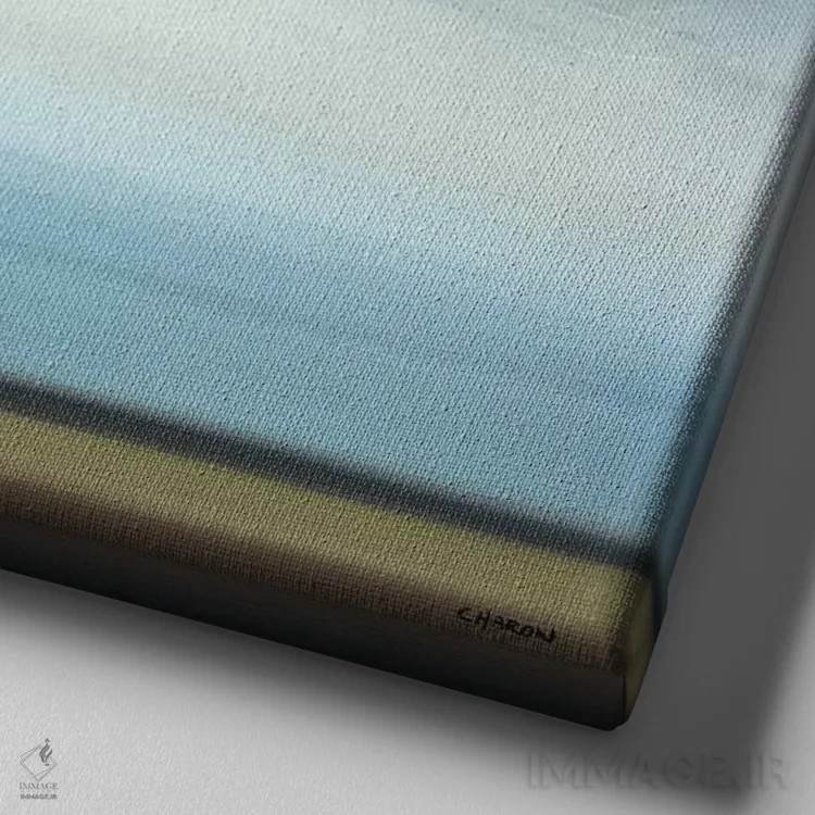 تابلو "افق یک" اثر رابرت شارون - نمای نزدیک بافت بوم