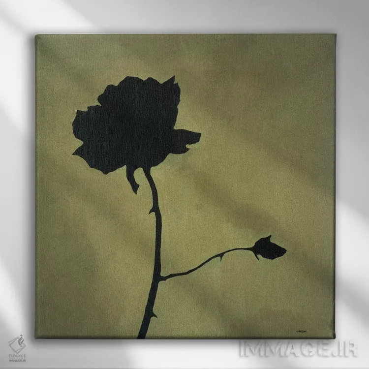 تابلو "رز (گل)" اثر رابرت شارون - نمای روبهرو روی دیوار