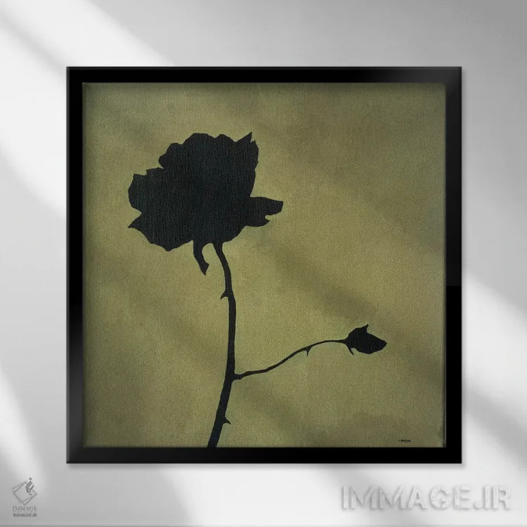 تابلو "رز (گل)" اثر رابرت شارون - نمای قابدار مشکی
