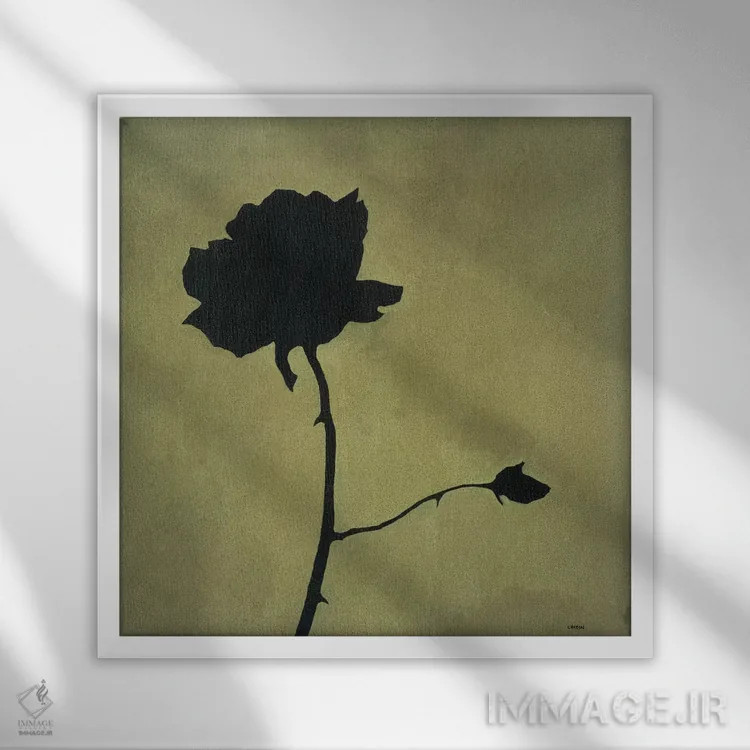 تابلو "رز (گل)" اثر رابرت شارون - نمای قابدار سفید