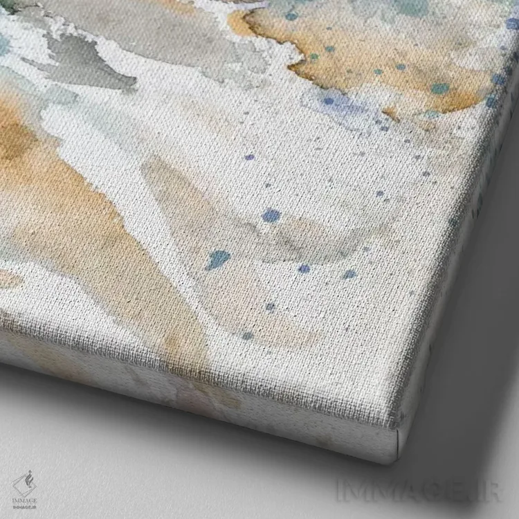 تابلو "شاهین بر آبی" اثر کارول رابینسون - نمای نزدیک بافت بوم