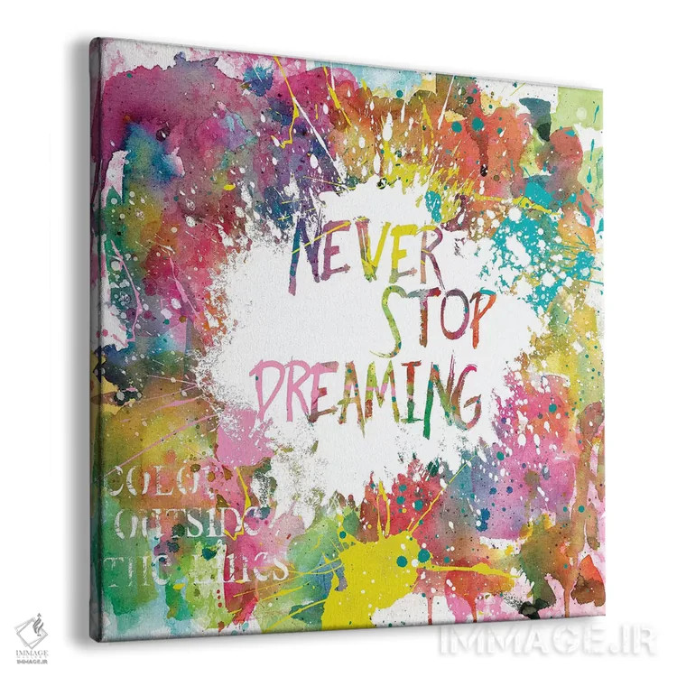 تابلو هرگز رویاپردازی را متوقف نکن اثر کارول رابینسون - نمای پرسپکتیو محصول