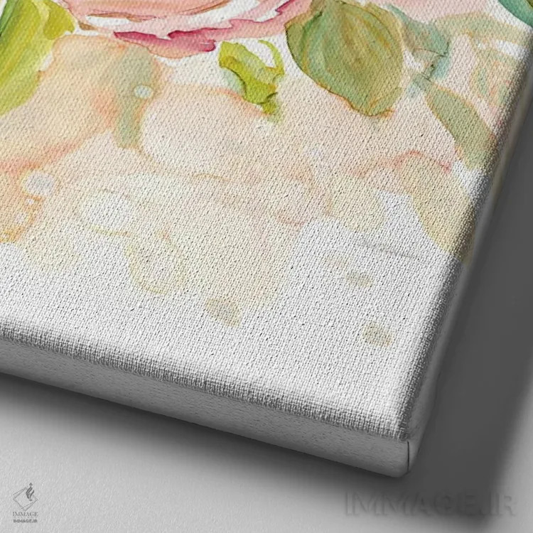 تابلو شادی طبیعت اثر کارول رابینسون - نمای نزدیک بافت بوم