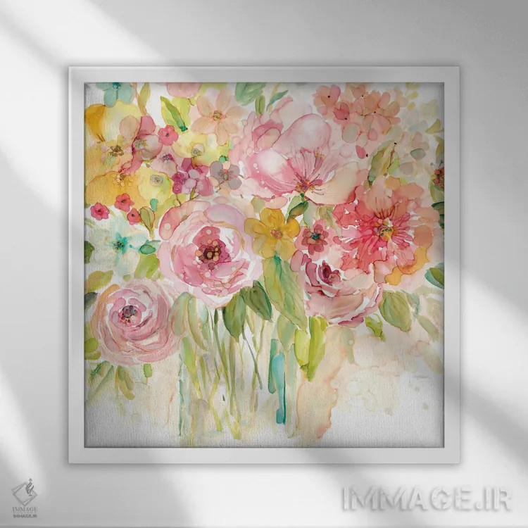 تابلو شادی طبیعت اثر کارول رابینسون - نمای قابدار سفید