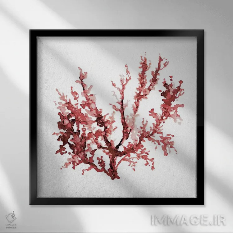 تابلو مرجان دریایی III اثر کارول رابینسون - نمای قابدار مشکی