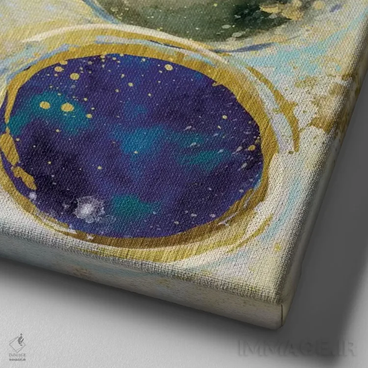 تابلو همراستایی I اثر کارول رابینسون - نمای نزدیک بافت بوم