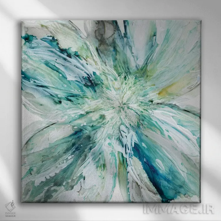 تابلو انفجار شکوفهها اثر کارول رابینسون - نمای روبهرو روی دیوار