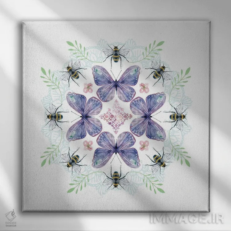 تابلو کالییدوسکوپ طبیعت I اثر کارول رابینسون - نمای روبهرو روی دیوار