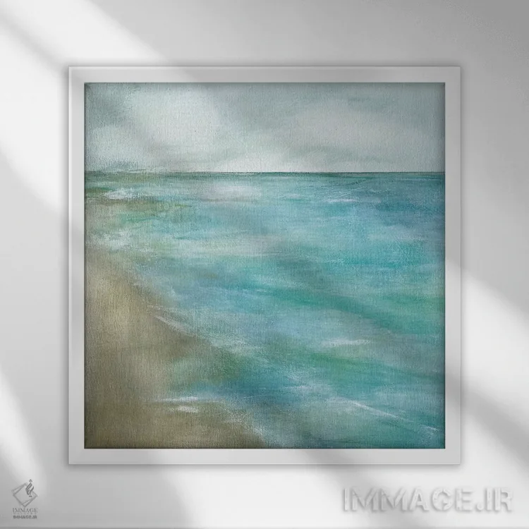 تابلو جزر و مد ملایم اثر کارول رابینسون - نمای قابدار سفید