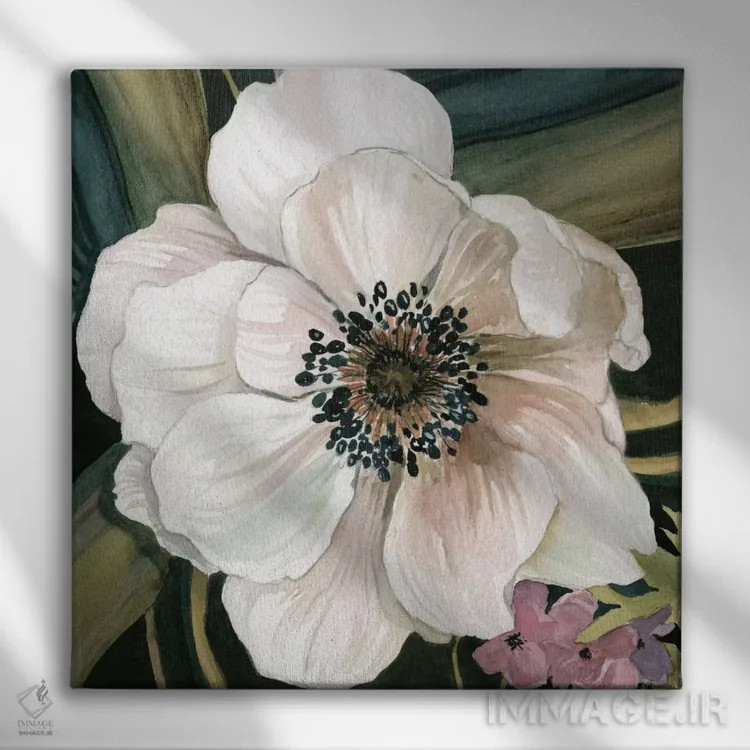 تابلو مطالعه گل شقایق دریایی IV اثر کارول رابینسون - نمای روبهرو روی دیوار