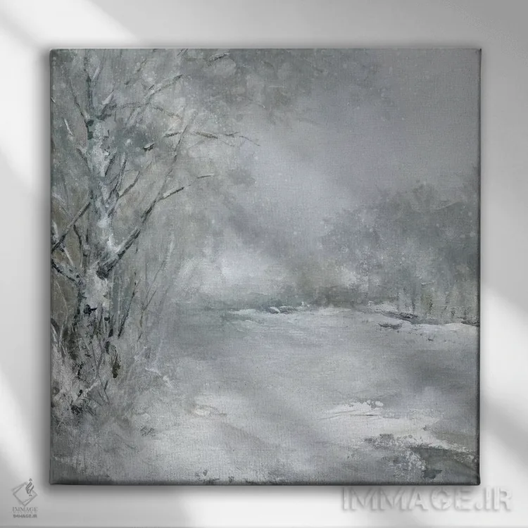 تابلو سرزمین شگفتانگیز زمستانی اثر کارول رابینسون - نمای روبهرو روی دیوار