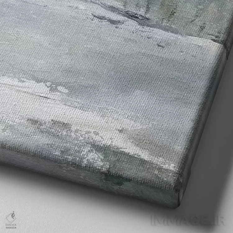 تابلو سرزمین شگفتانگیز زمستانی اثر کارول رابینسون - نمای نزدیک بافت بوم