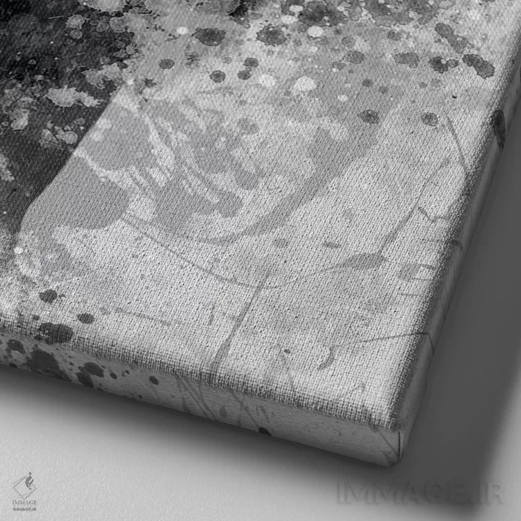 تابلو شیر (حیوان) اثر کارول رابینسون - نمای نزدیک بافت بوم