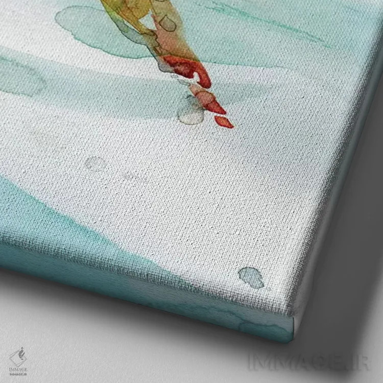 تابلو لاکپشتهای گرمسیری شمارهٔ ۲ اثر کارول رابینسون - نمای نزدیک بافت بوم