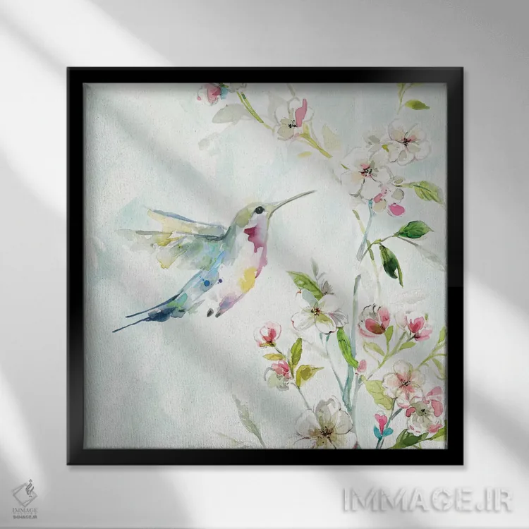 تابلو مرغ مگسخوار III اثر کارول رابینسون - نمای قابدار مشکی