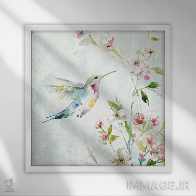 تابلو مرغ مگسخوار III اثر کارول رابینسون - نمای قابدار سفید