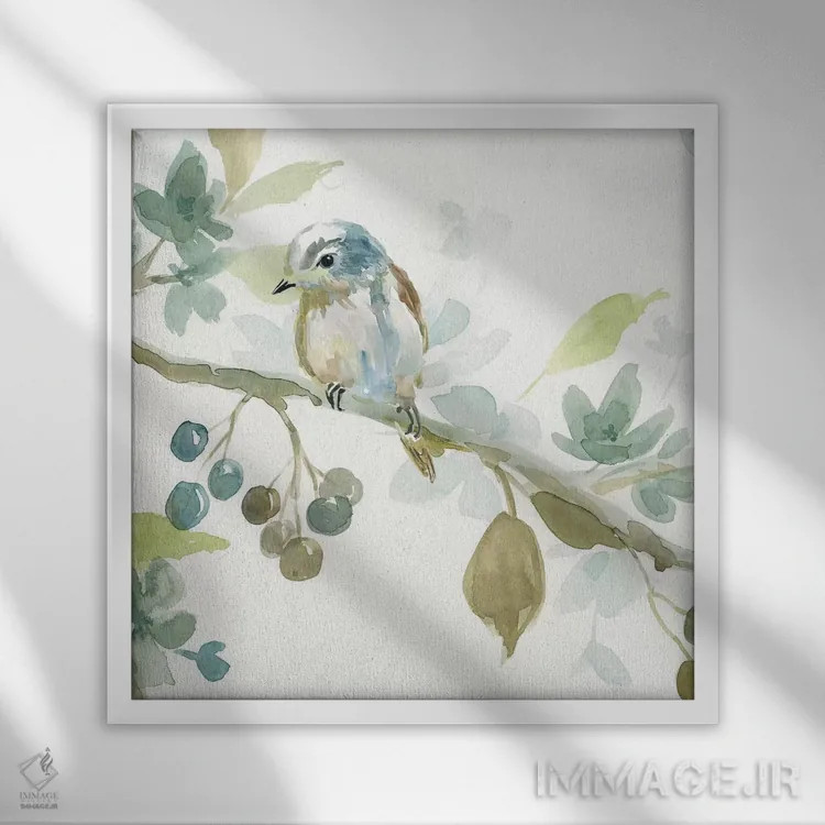 تابلو ملودی بهار II اثر کارول رابینسون - نمای قابدار سفید