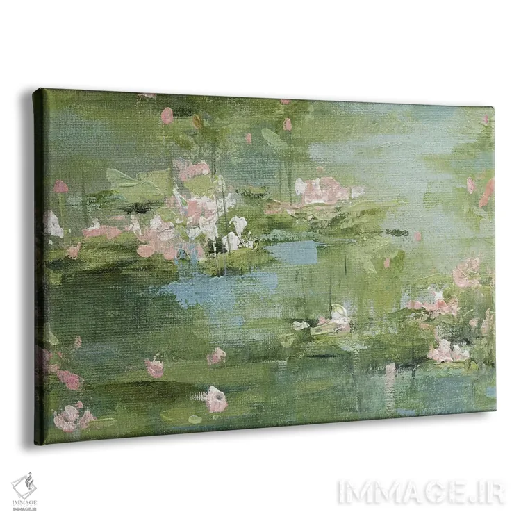 تابلو نیلوفرهای سلادونی شمارهٔ ۱ اثر کارول رابینسون - نمای پرسپکتیو محصول